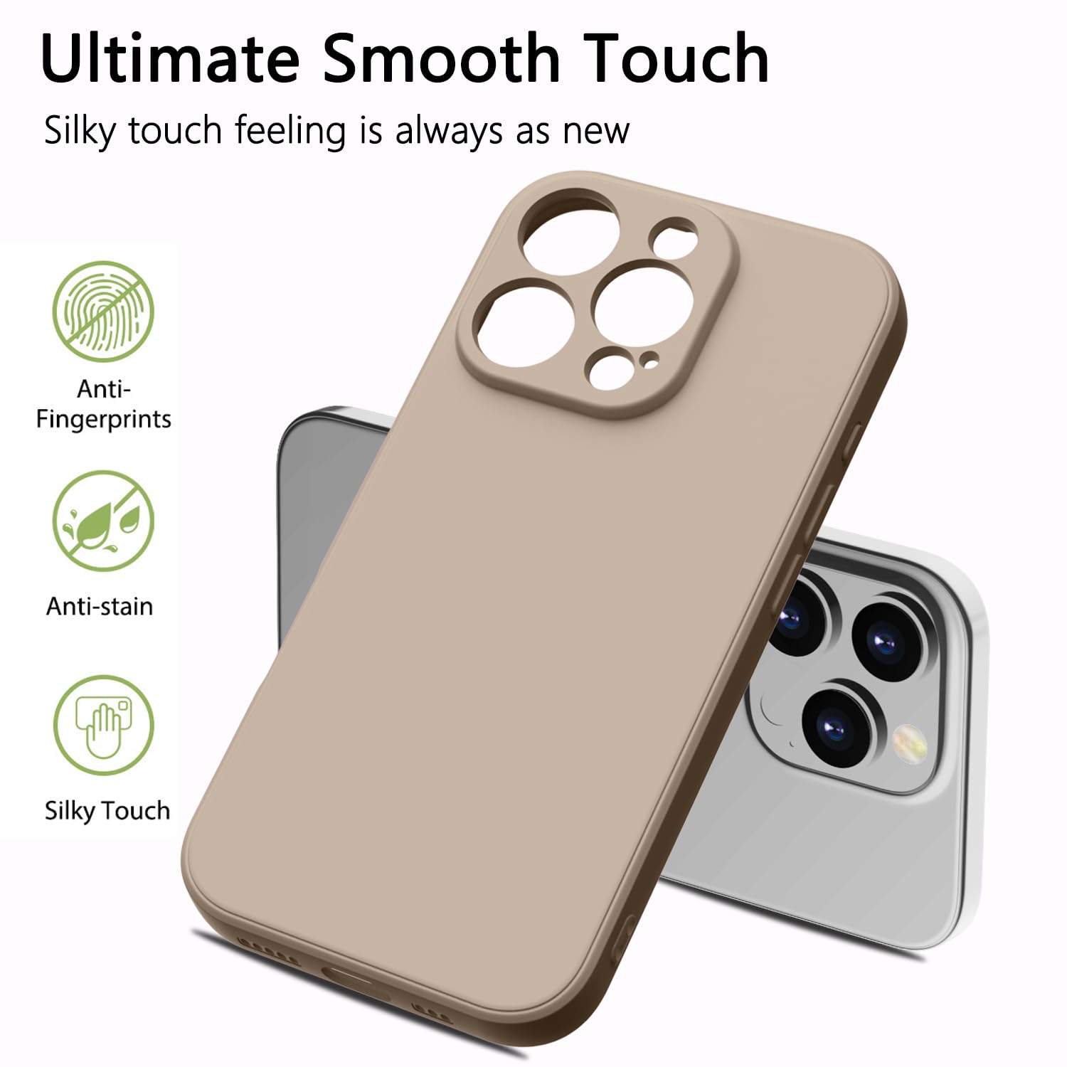 Selencia Siliconen design hoesje met afneembaar koord voor de Apple