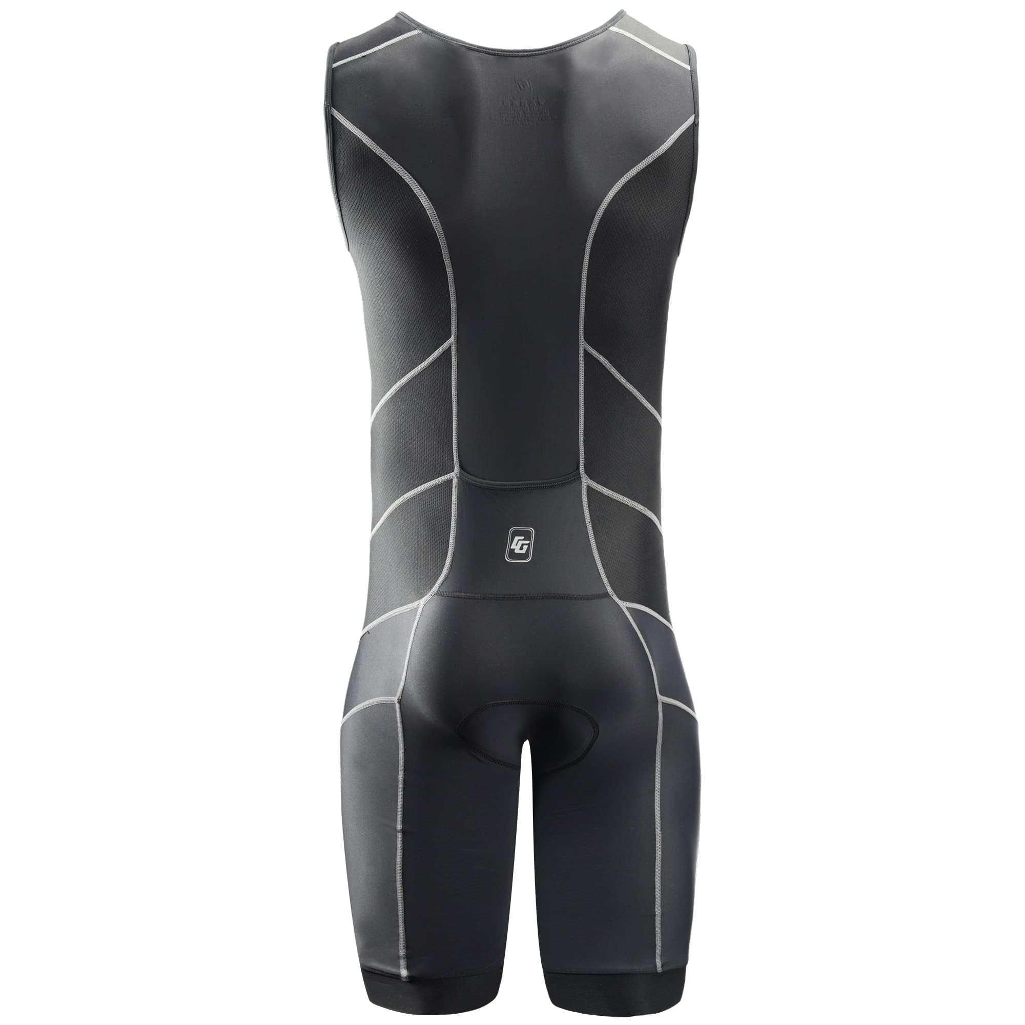 Tuta da triathlon da uomo, senza maniche, ad asciugatura rapida, aderente, per nuoto, ciclismo, corsa, tri Gear ad alte prestazioni