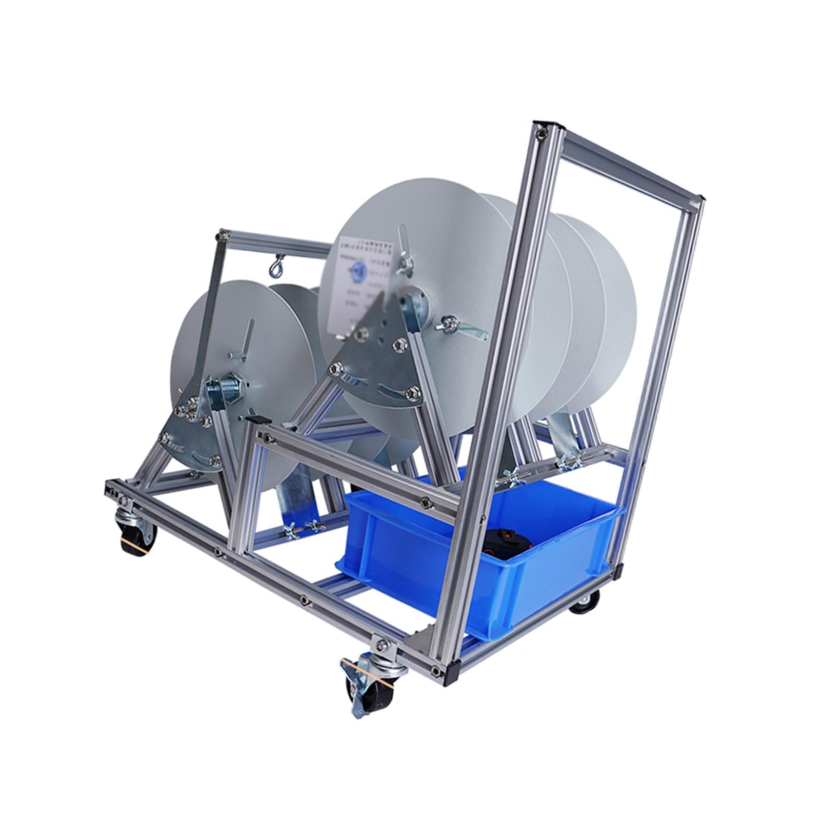 WDSOPK Wire Spool Rack with 4/6 Rods,Cable Dispenser,Portable Wire Rack Dispenser, Spools Up to 25cm in Diameter for Electrical Industrial (4 Rods Wire)