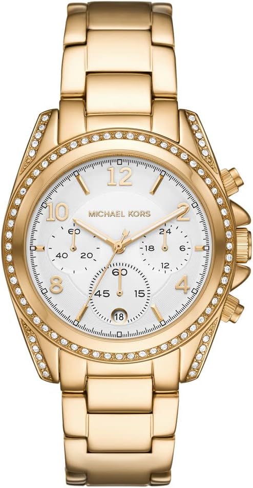 Michael Kors Blair Watch for Women, Quartz Chronograph Movement with Stainless Steel Strap