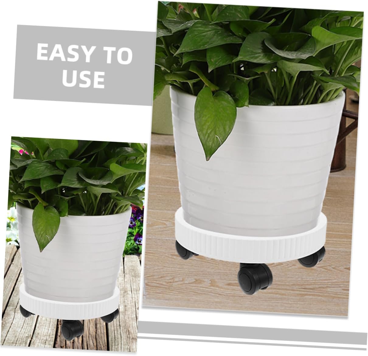 Plant Tray with Wheels Heavy Duty Rolling Planter Trolley for Potted Plants Plant Stand for Use Convenient Garden Mover for Easy Mobility