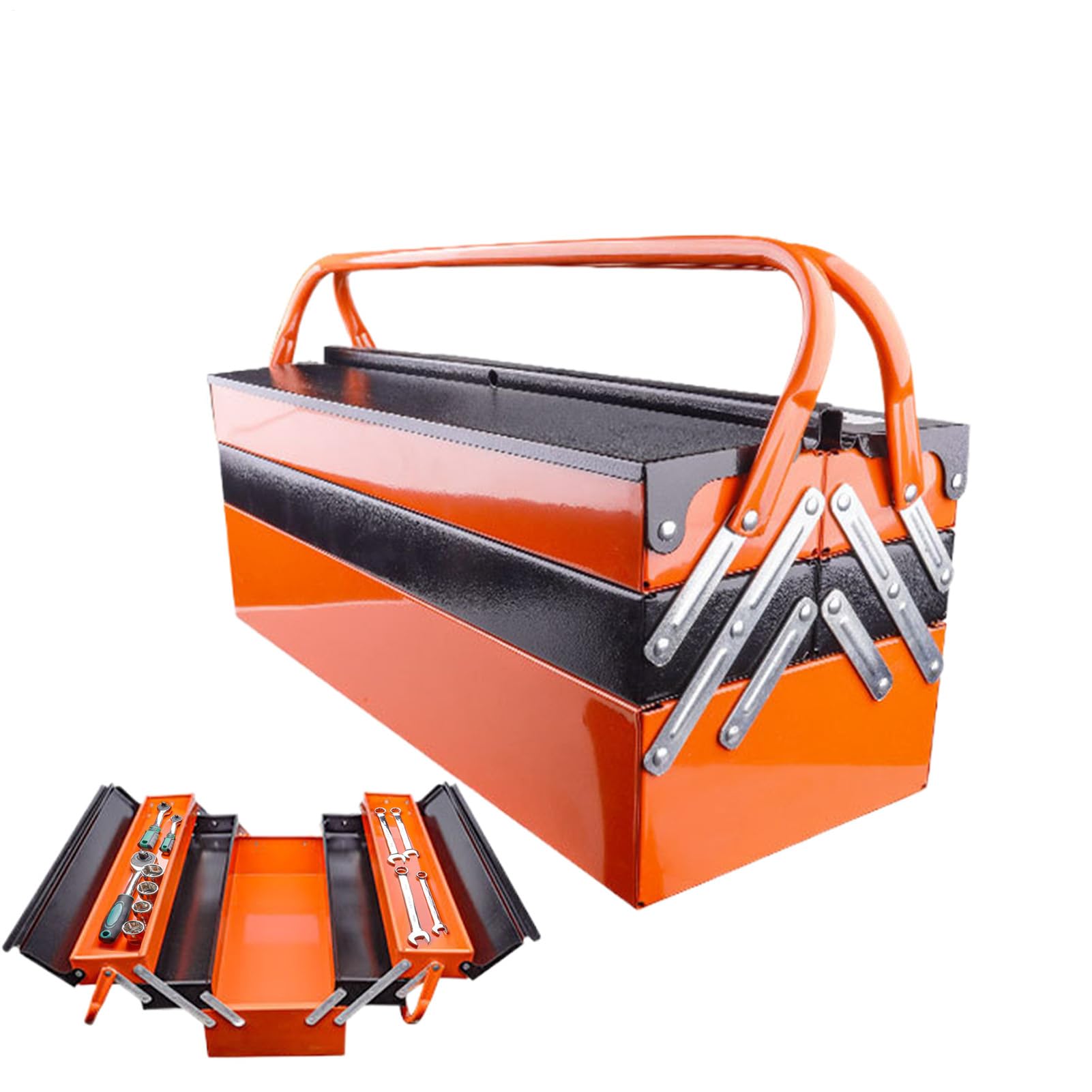 Boîte à outils de stockage pliable multi-niveaux pour garage et maison