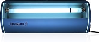 CatchmasterPro Series Flying Insect Light Trap, Electric UV Light Fly Trap, Silent Adhesive Glue Board Mosquito Trap, Gnat Killer Indoor, UV Lamp Bug Catcher, Pet Safe Pest Control for Home & Garage