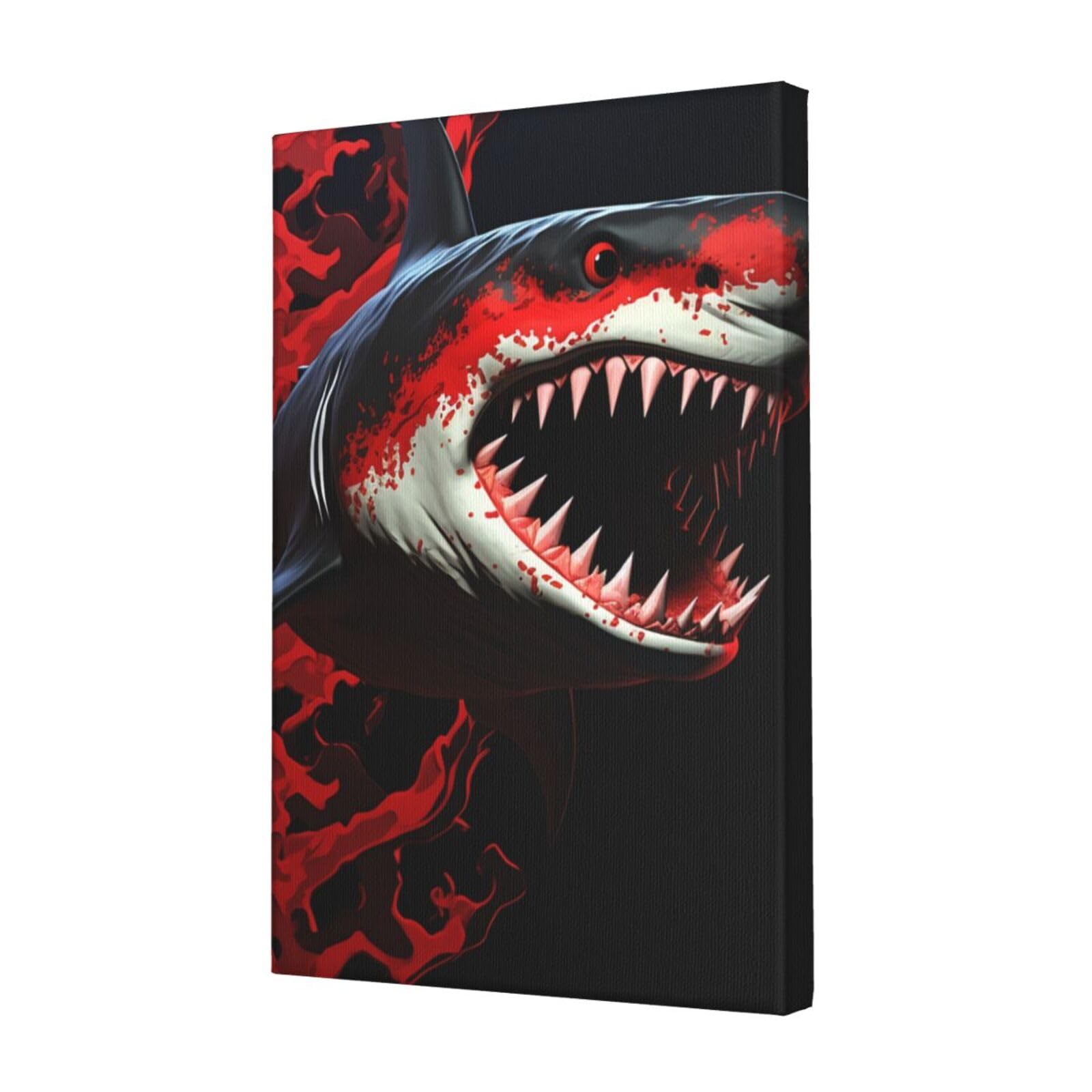 Impression sur toile requin decoration murale salon resolument moderne - 8