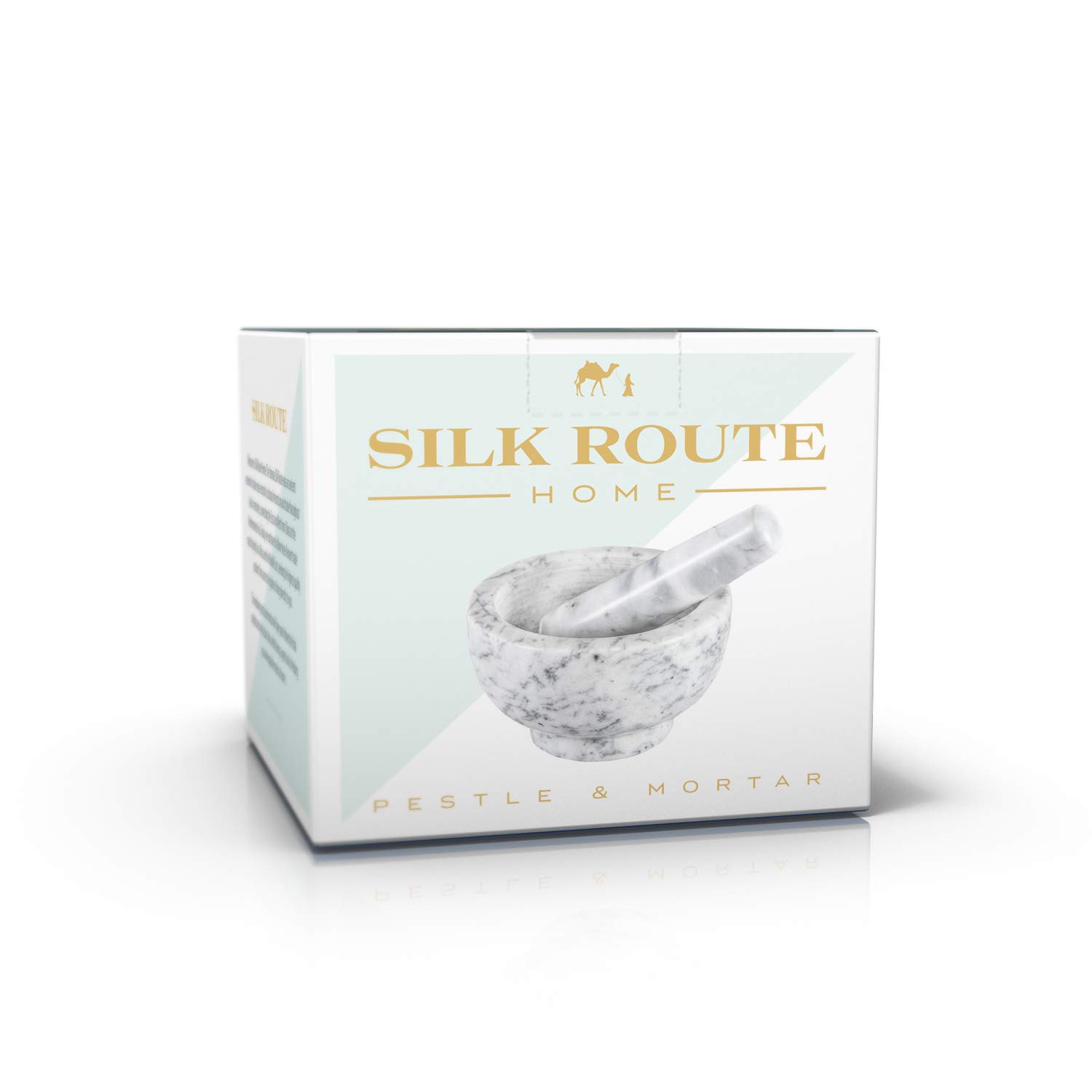 Silk Route Spice Company Mortero y Margón de Mármol Sólido