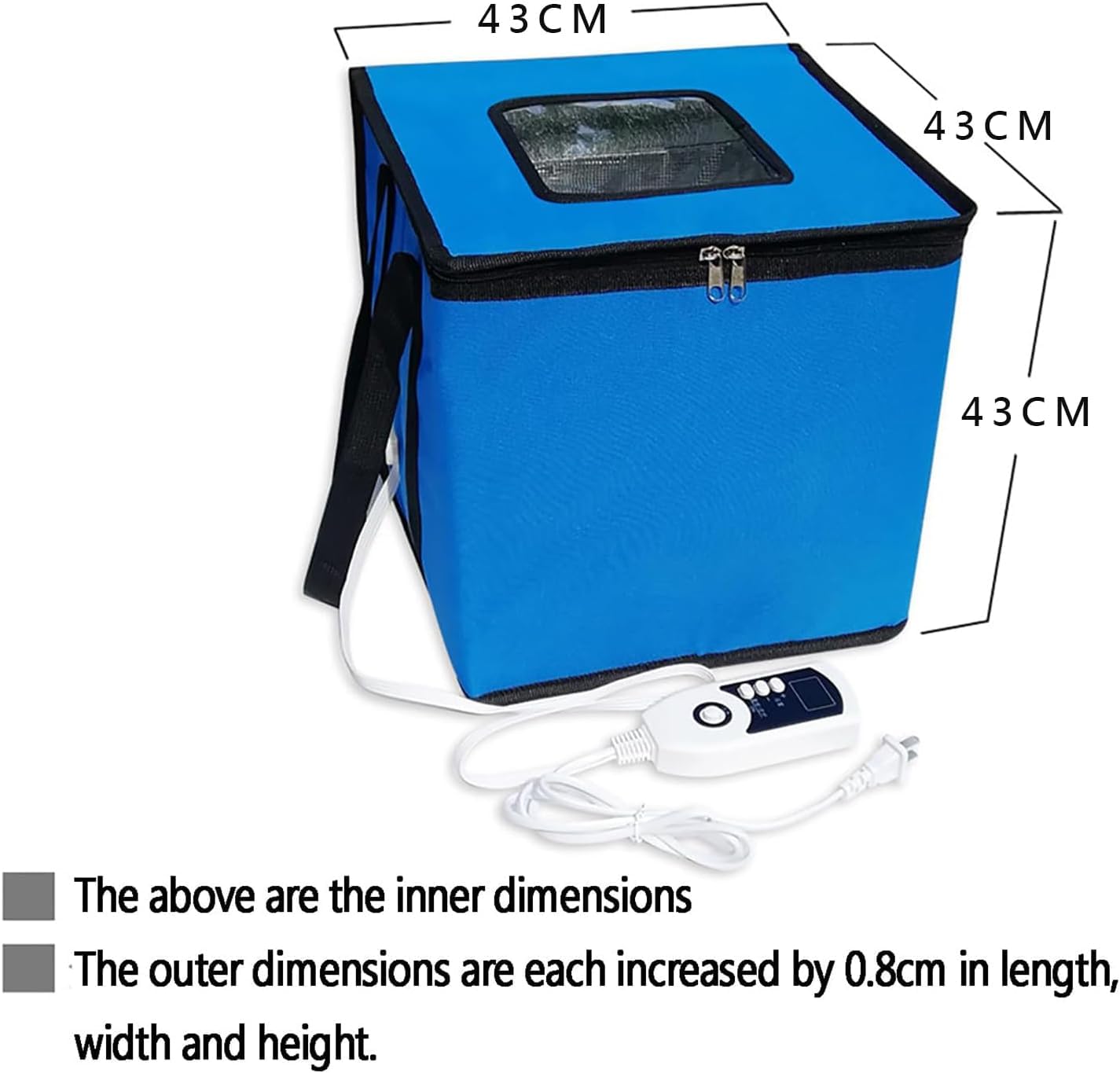 Borsa per lievitazione Pieghevole, Scatola per fermentazione dell'impasto, impostazione della Temperatura da 1 a 60 Gradi, Riscaldamento Uniforme, Design Portatile, Set per Pane e Yogurt, Mi