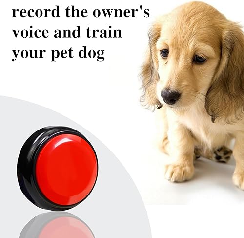 Miniatura 6 de Botón de grabación de 30 segundos, botón de sonido de grabación para educación de regalo, incluye 2 pilas AAA (rojo + negro)