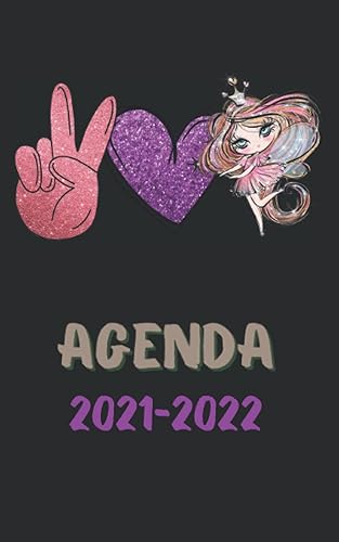 Agenda 2021-2022: Cahier de Texte Scolaire Jeune Fille pour Lycée Collège Étudiant ou École Primaire Thème : Fée mignonne