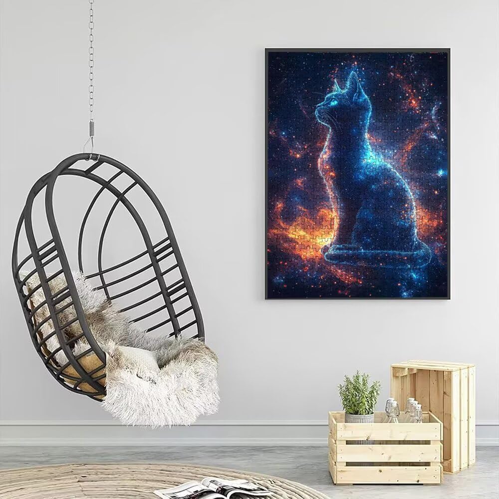 Puzzle 2000 Pezzi, Gatto Stellare 3D Puzzle per Adulti Impegnativo, Educa Puzzles Artistico, Divertente E Stimolante Puzzles Decorativo per La Famiglia, Regalo e Decorazione Pareti DX0YL6-947