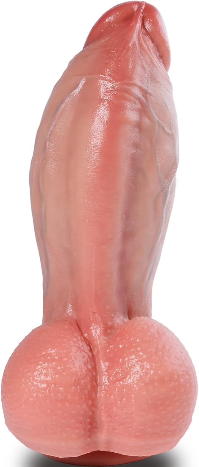 8 Inch Girth Thick Big Dildo - 2.56" Diameter Huge Realistic Giant Anal Dildo with Strong Suction Cup, XL Fat Wide Dual Density Silicone Dildos for Men and Women, Adult Sex Toys & Games