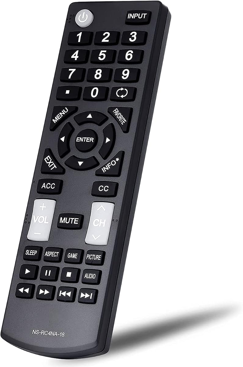 Replacement Remote Control Fit for All Insignia LED LCD Smart TVs