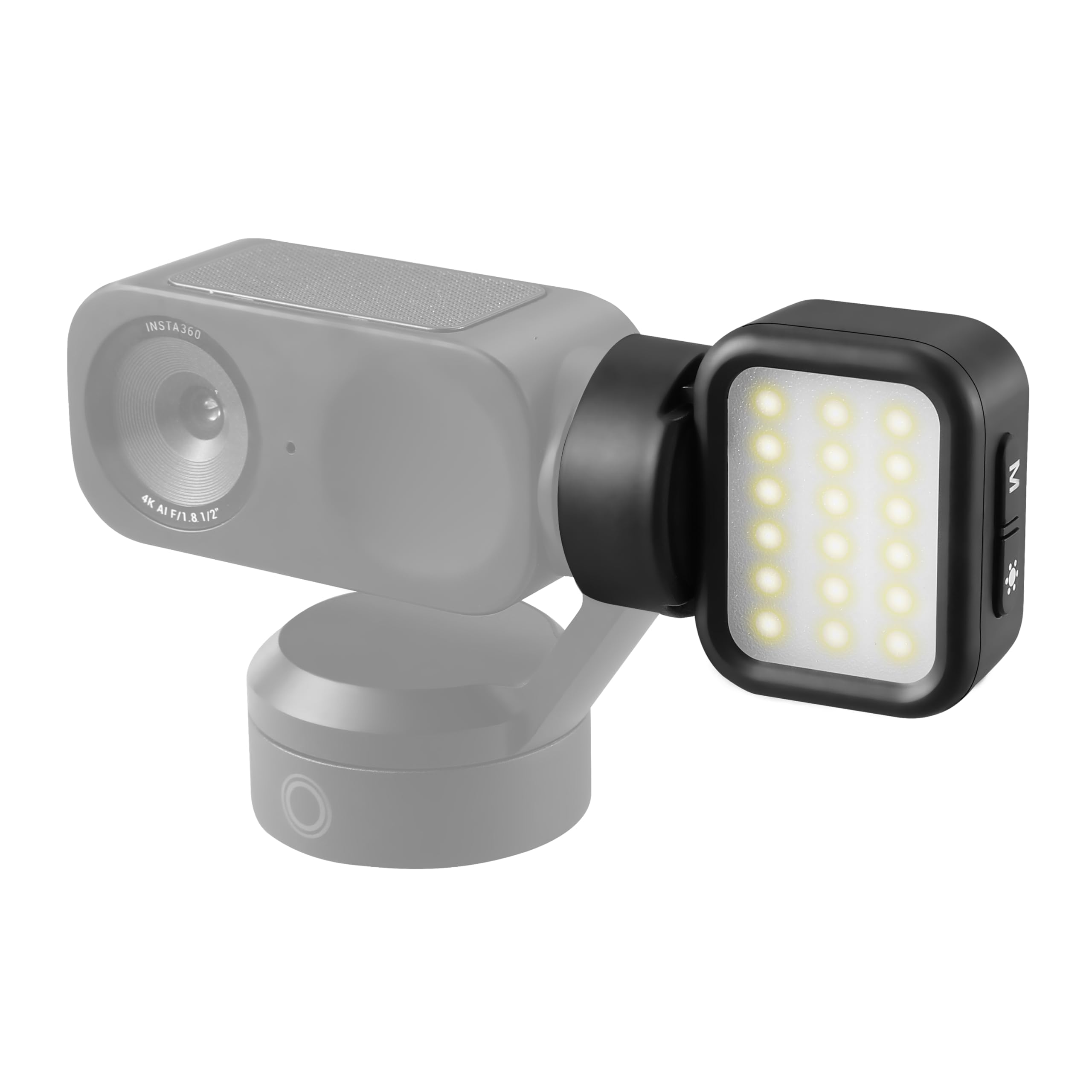 Mini-Leuchte für Insta360 Link2, magnetische Webcam-Füllbeleuchtung für Insta 360 Link 2 C-Zubehör mit 4 Farbtemperaturen und stufenloser Dimmung, Magnethalterung, wiederaufladbar über Typ-C-Anschluss