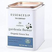 Vista 1 de ESSENCESIP - Bolsas de té verde Gardenia orgánico Aroma de flor de Gardenia 30 sobres en lata de té