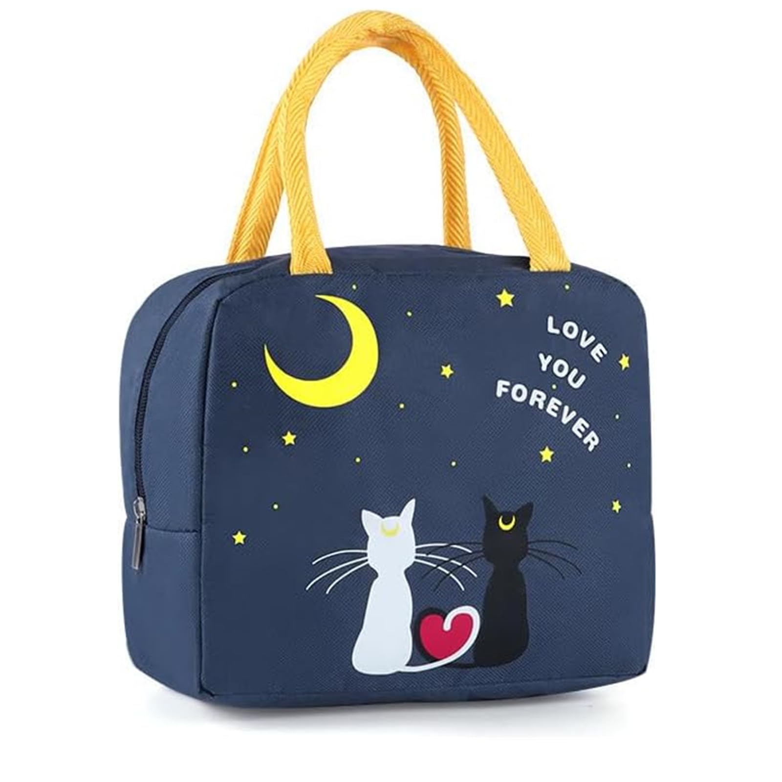 WUWYOUWL Lunch Bag,Cute Carton Insulated Lunch Box,Reusable Lunch Cooler Bags,Waterproof Lunchbag