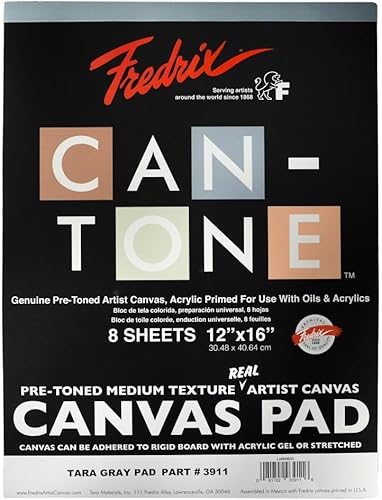 Fredrix Creative Series Bloc de papier 30,5 x 40,6 cm, toile ton can