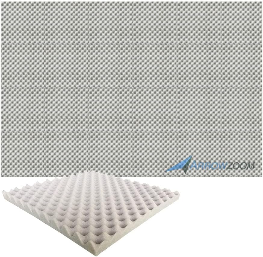 Arrowzoom 24 Convoluted Egg Crate Acoustic Foam Tiles Sound Absorbing