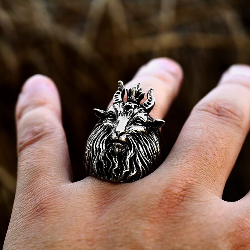 Image of Death Skull Ring for Men Stainless Steel Jewelry Biker Rings Scary Death Ring Skull for Gifts