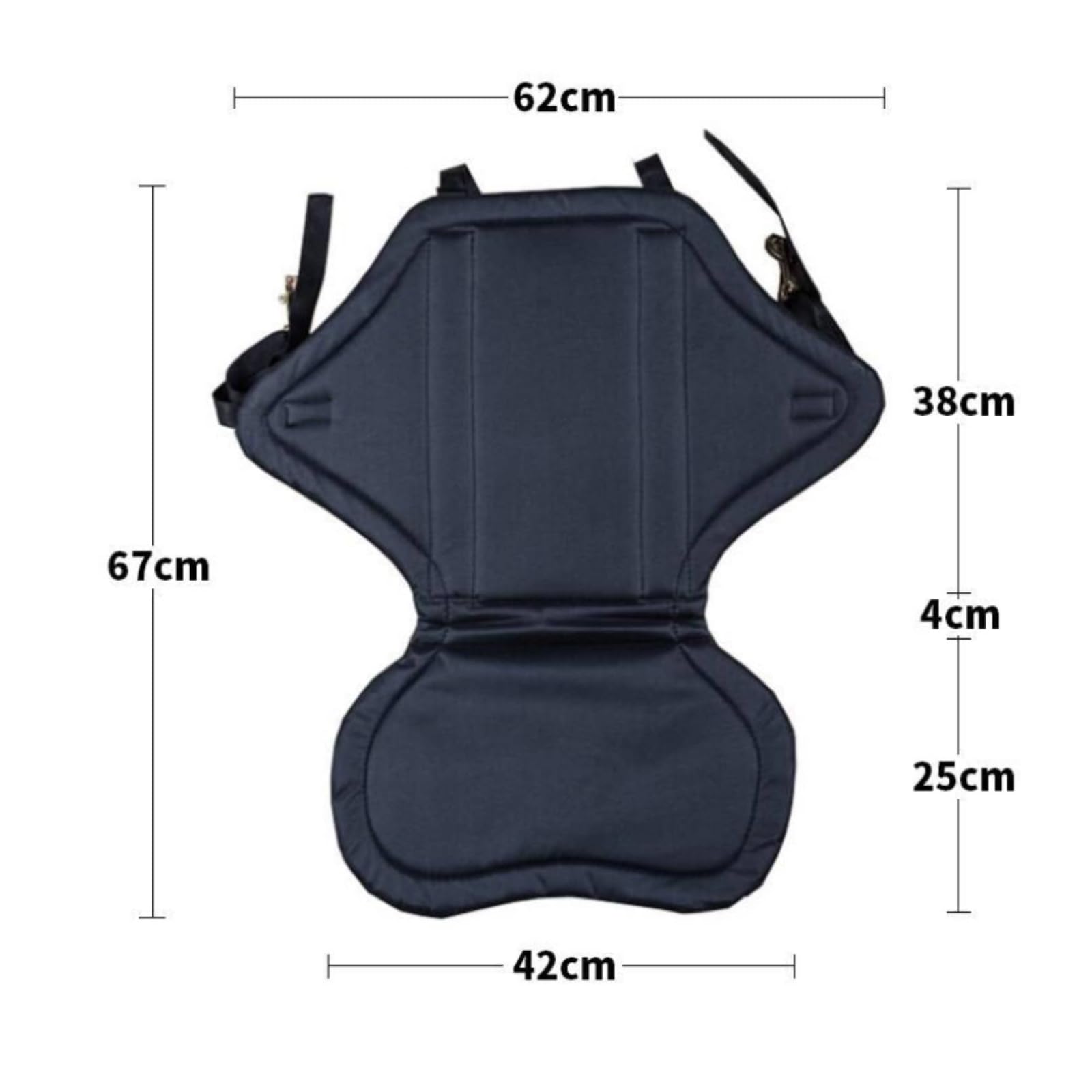 Qianly Asiento de Kayak de Lona Oxford Acolchado Asiento Kayak con Respaldo Resistente Al Agua Equipo Náutico para Surf, Piragüismo