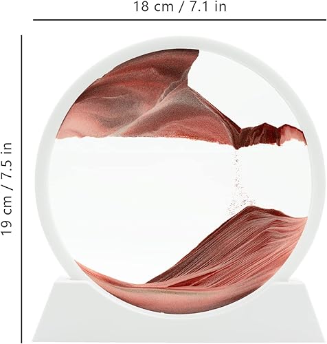 Miniatura 26 de Winthfure Arte de arena en movimiento, regalo de Navidad – Paisaje de arena de mar profundo 3D en marco de arena redonda de vidrio, juguetes de arte