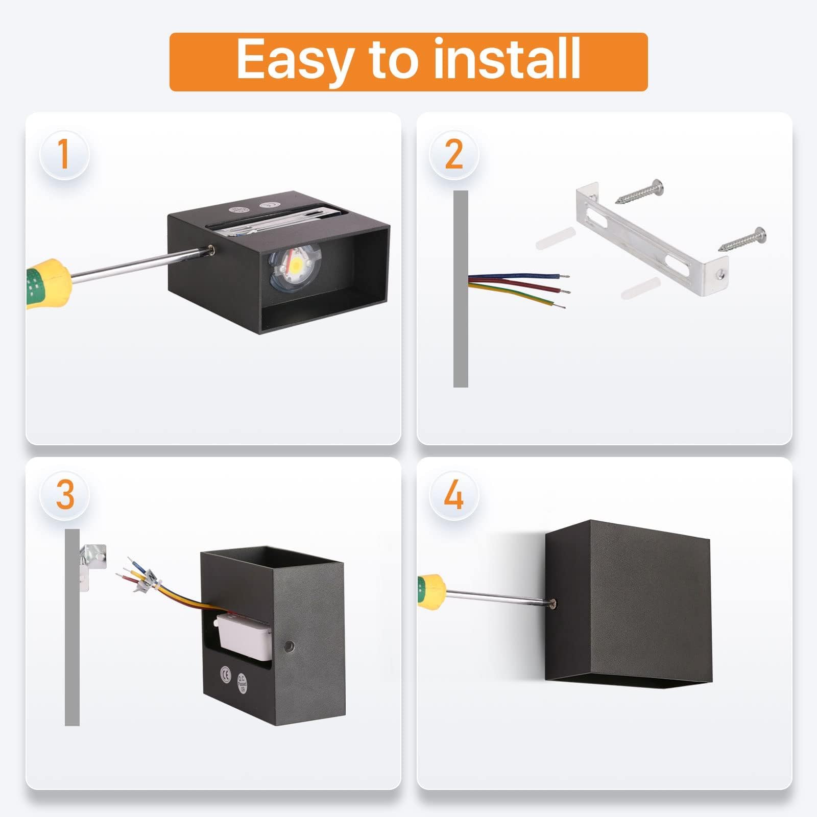 Lureshine 2 pieces wall lights inside on and from 40 cm 16 W wall