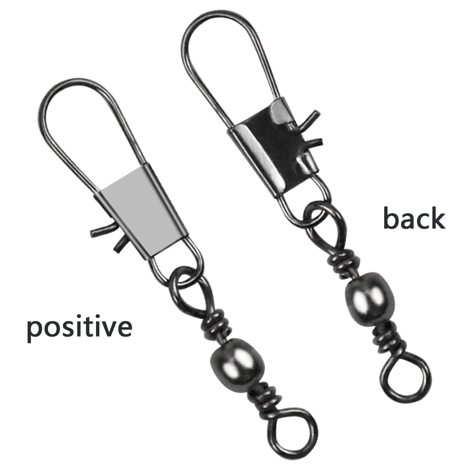100/50PCS Girelle Da Pesca Scatta Connettori In Acciaio Inossidabile Per Esche Da Pesca A Connessione Rapida Accessori Da Pesca Ad Alta Resistenza - Foto 6