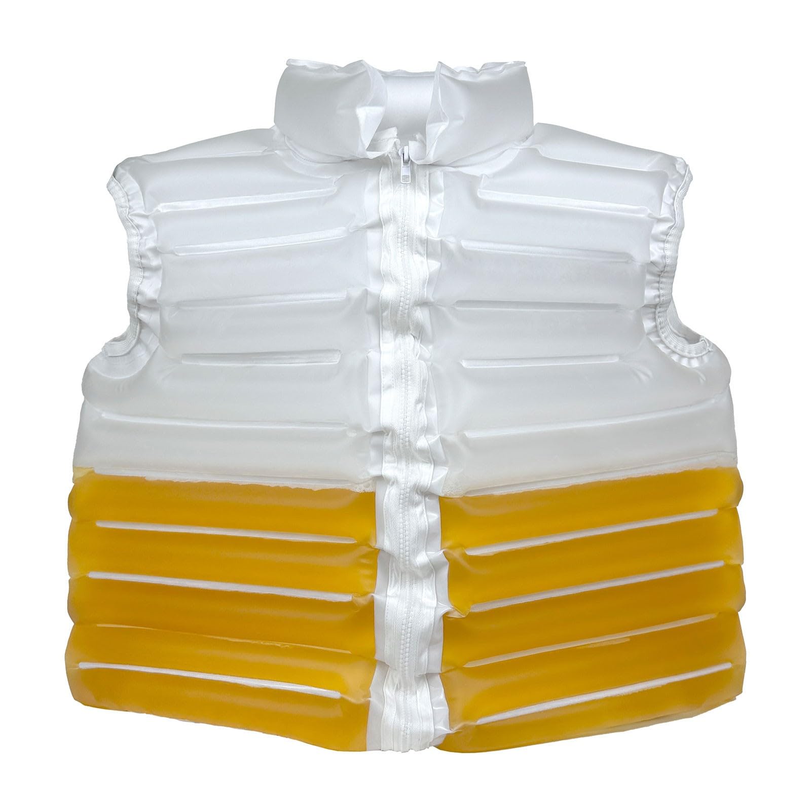 Generisch Bier Gefüllte Jacke Transparente Biertrinkjacke mit Trinkhalm Aufblasbare Party Jacken für Herren Damen Lustiges Gag Geschenk für Bier Pools Partys Festivals