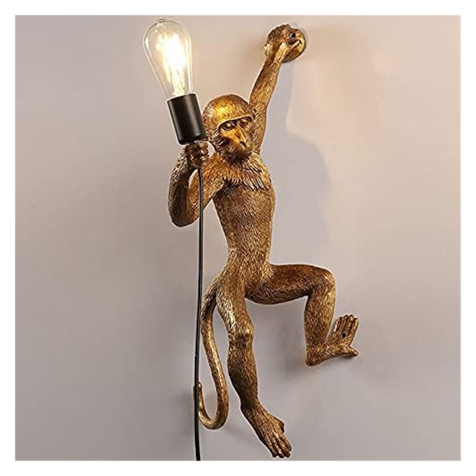Wall Lamp Monkey for Resin Creative Art,Wall Lighting Fixtures Monkey Lamp Wall Hanging,Suitable for Interior Design of Loft,Bedrooms,Study Rooms,Bars,Shops,Etc