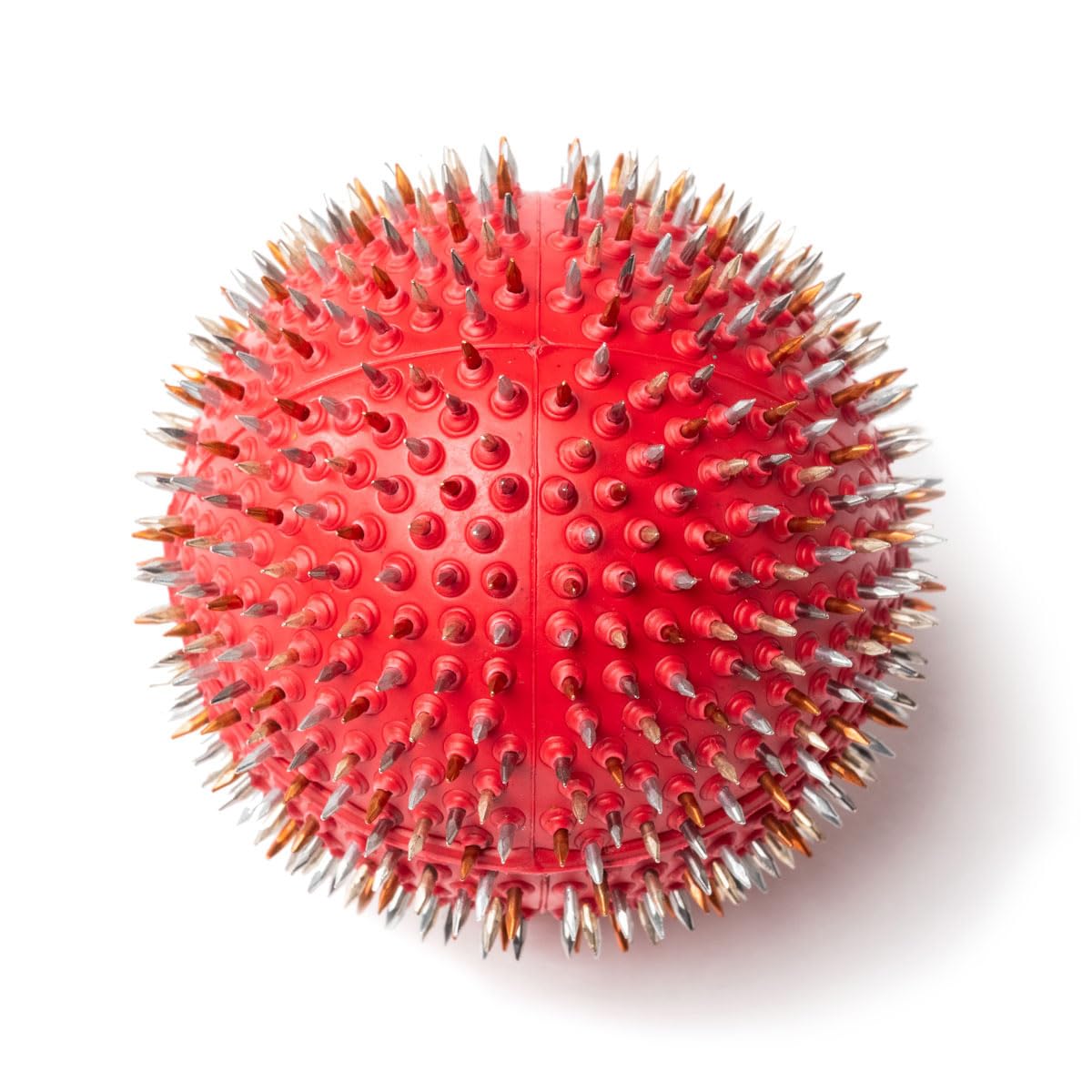 Lyapko Akupunktur Hand-Fußmassage Nadelball 4,0Ag Premium Aktivmassagegerät Unisex Stachelball einzigartiges Therapiegerät-Massageball Igelball Akupressurkugeln für Stressabbau Entspannung (Rot)