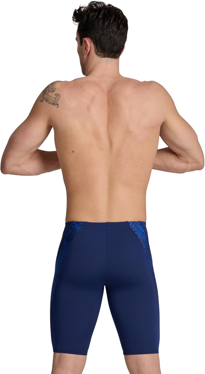 ARENA Men's Standard Performance Hydrangea Bouquet Swim Jammer Athletic Swimwear Bathing Suit