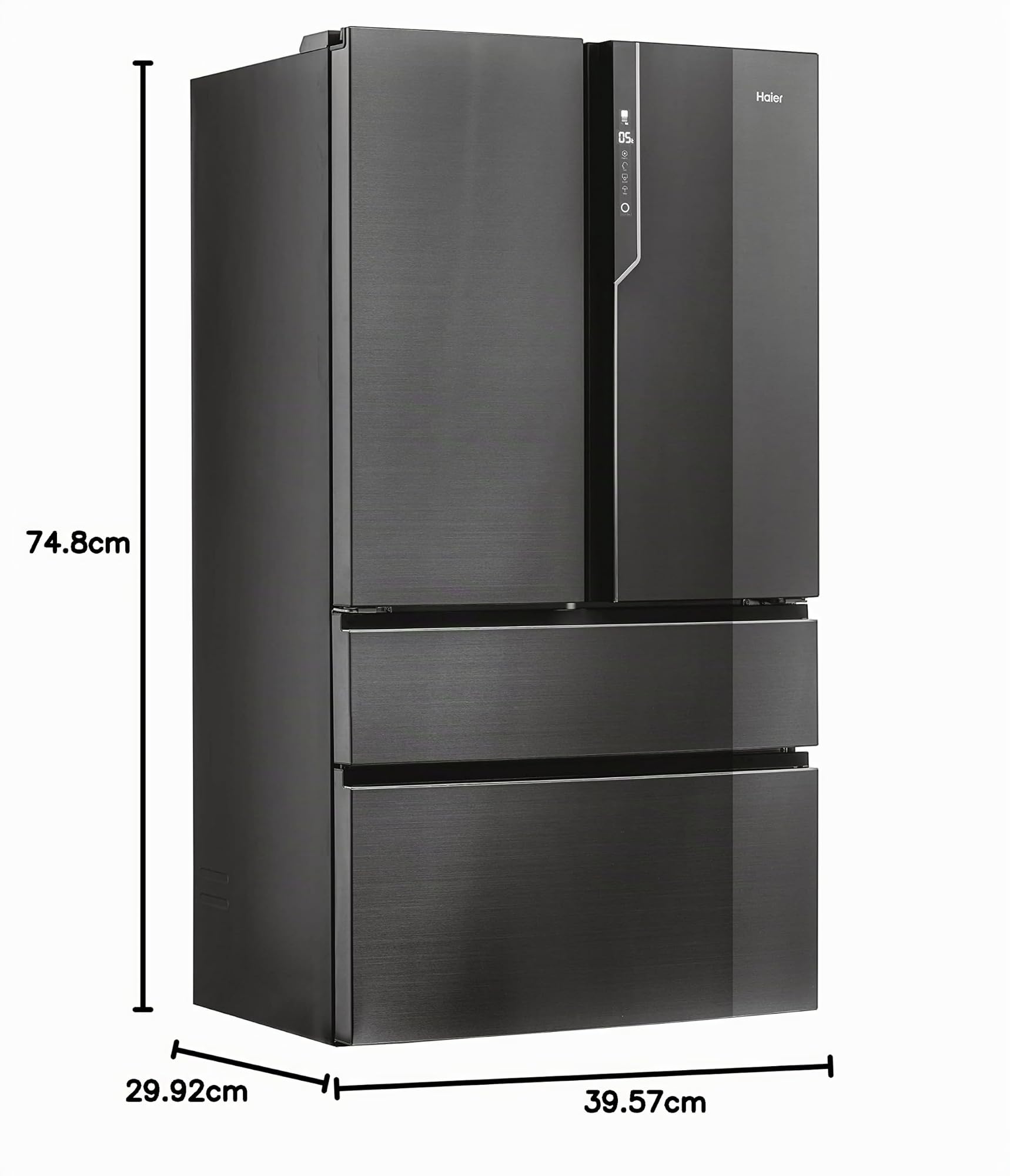 Haier HB26FSNAAA frigo américain Autoportante 685 L E Noir