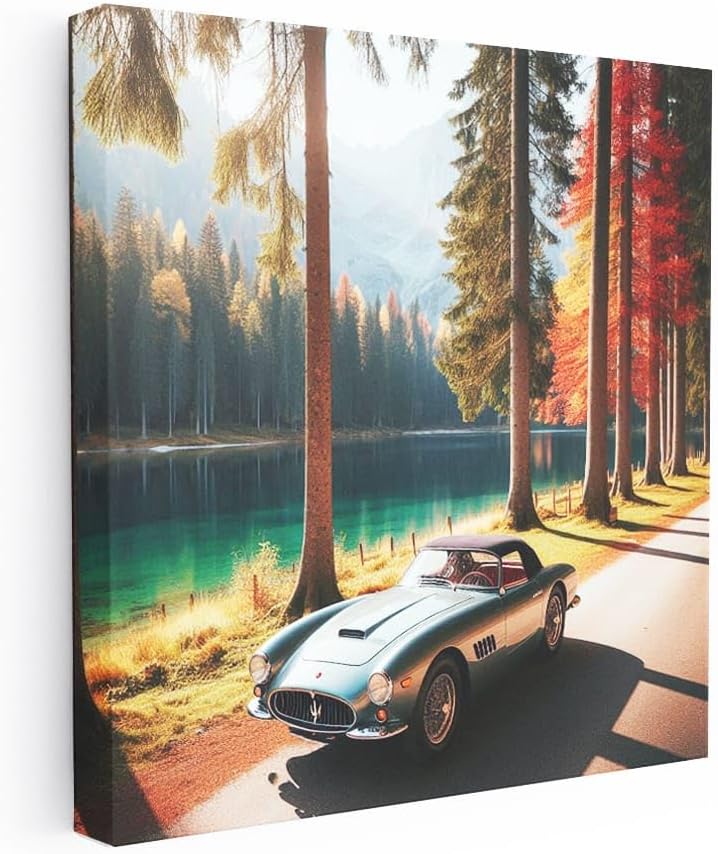 Large Automobile Wall Art For Mens Room Car Canvas Maserati