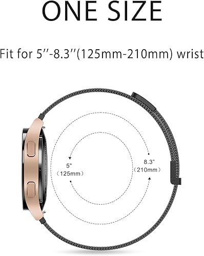 Miniatura 4 de Meliya Correa de metal compatible con Samsung Galaxy Watch 6 - 1.575 pulgadas, 1.732 pulgadas, 1.772 pulgadas, 1.772 pulgadas, correa de repuesto de