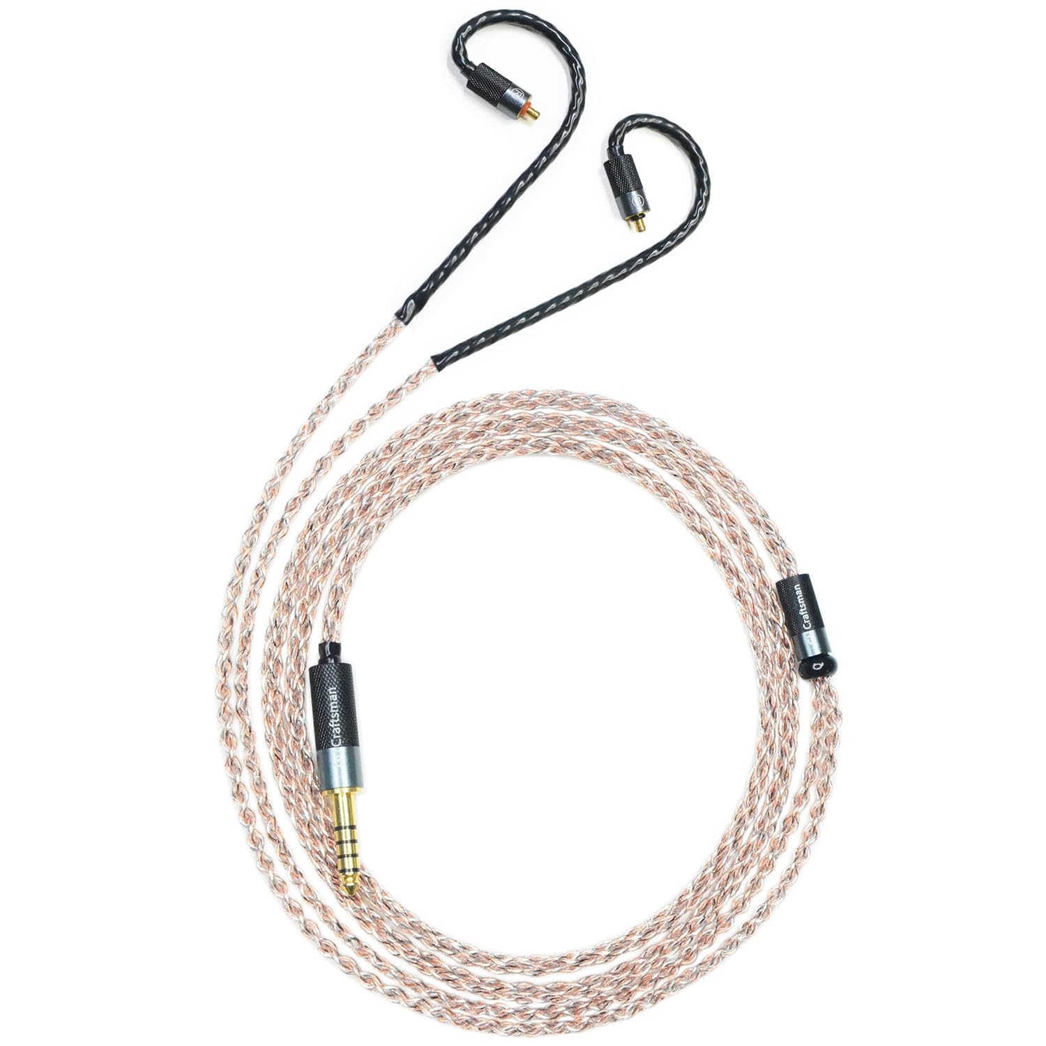 GUCraftsman 5N OFC Copper+Graphene Mixed Braid IEM Cable for IPX UE5 Pro UE6 Pro UE7 Pro UE11 Pro UE18+PRO UE350 UE250 UE150 UE Live UE RM UE Earphone Upgrade Cable (3.5mm Plug)