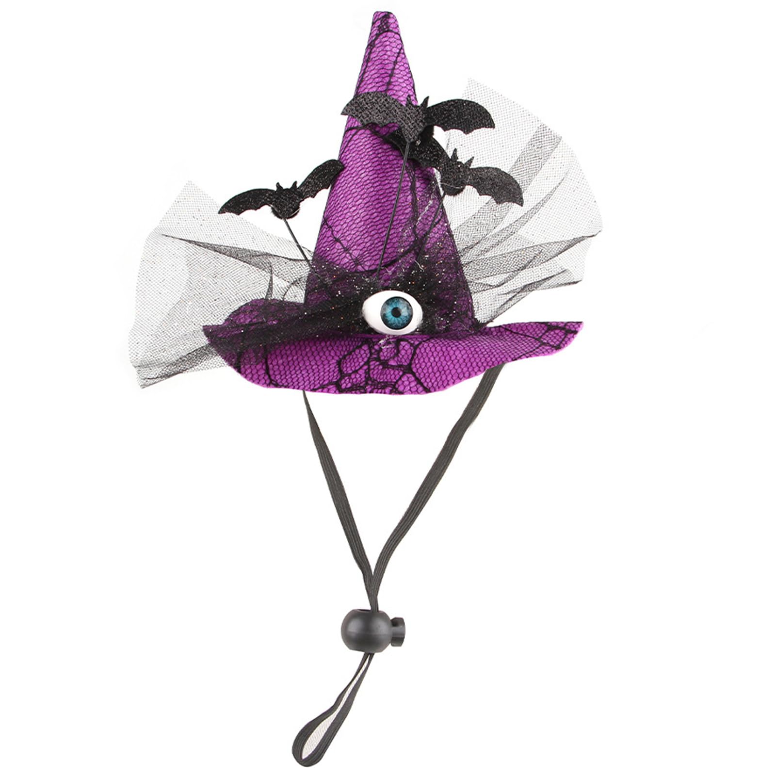LJKLAJ Halloween Pet Hat Adjustable Witch Hats for Cats Dogs Halloween Parties Witch Hat with Stretch Chin Rope Dogs Cosplay Hat for Photography