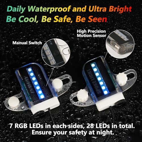image for DAWAY Led Bike Wheel Lights - Bright Bicycle Tire Light (1 Pack), Safe