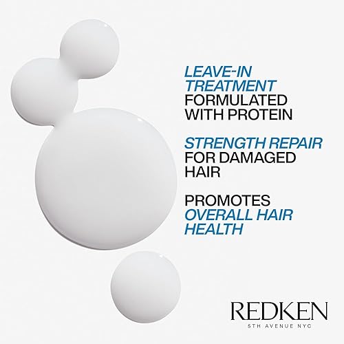 Miniatura 3 de REDKEN Tratamiento sin enjuague anti-rotura, acondicionador para cabello seco y dañado, fortalece y ayuda a reducir la rotura, impregnado con