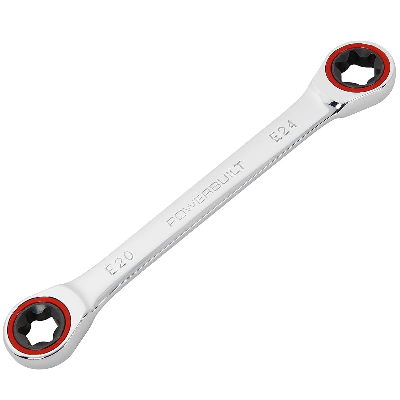Chave Estrela E-Torx E20/E24 Powerbuilt com Catraca de 72 Dentes e Encaixe Duplo – 641762