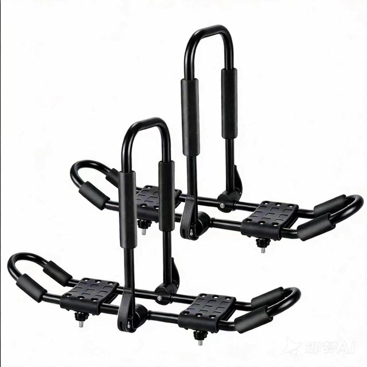 IKURAM R Iron Kayak Roof Rack Folding J-Style Universal 4-in-1-Black