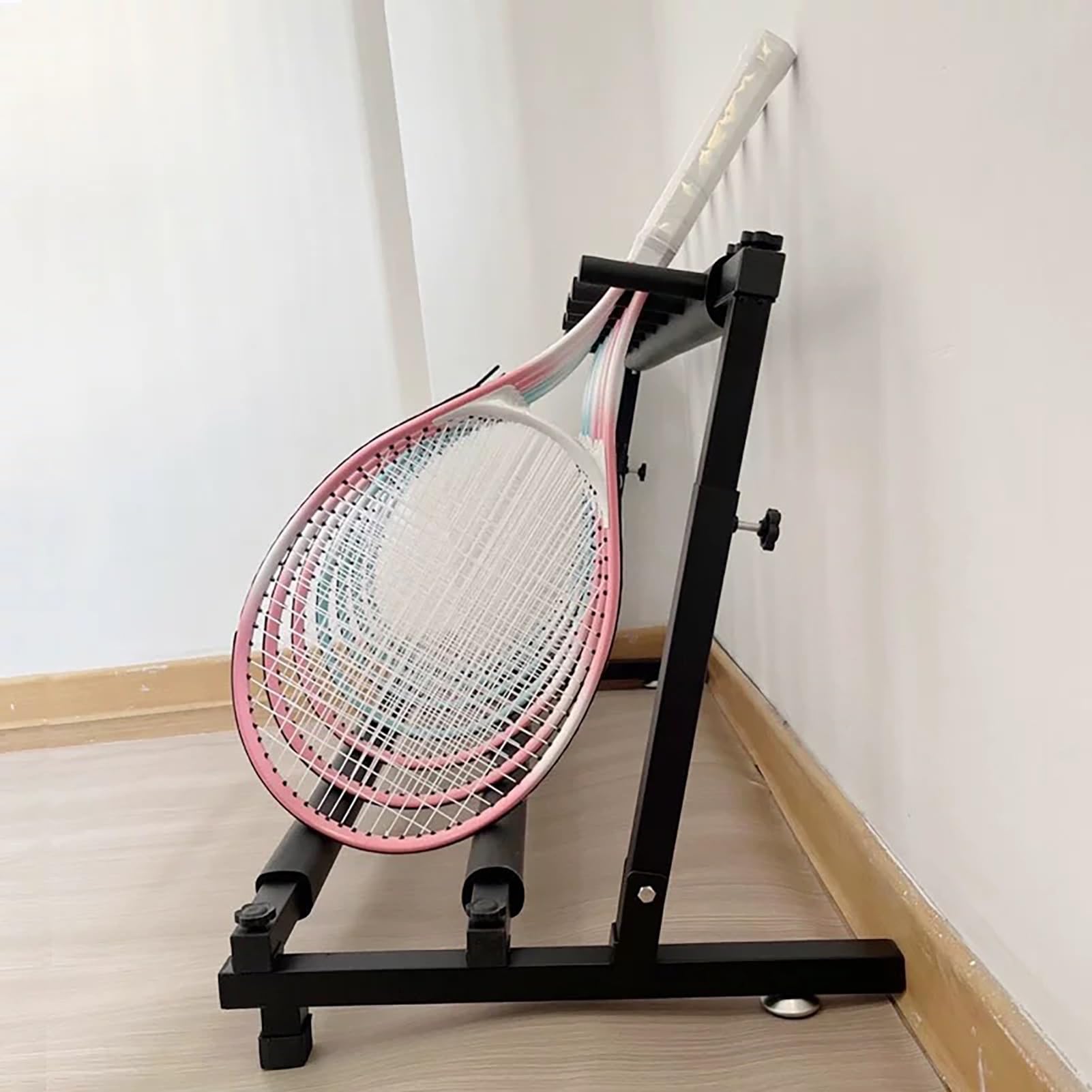 Rastrelliera per racchette da tennis, autoportante, per tennis, badminton, violini e chitarre, ideale per stadio, campo e uso domestico, contiene fino a 10 articoli