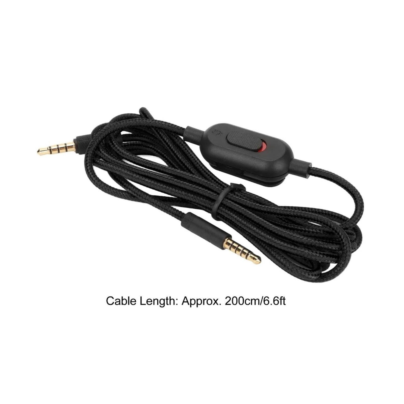 Cable de repuesto trenzado de 3,5 mm a 3,5 mm con micrófono de control de volumen para Logitech G Pro X G Pro G433 G233 (azul)