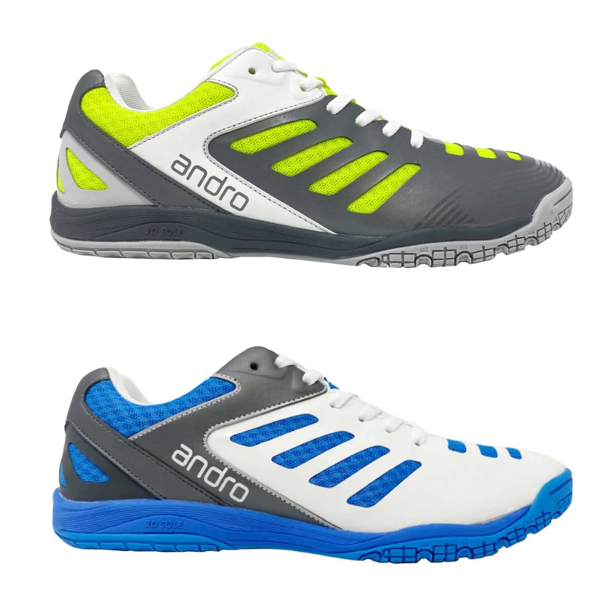 Andro Schuh Cross Step 2, grau/gelb, 40