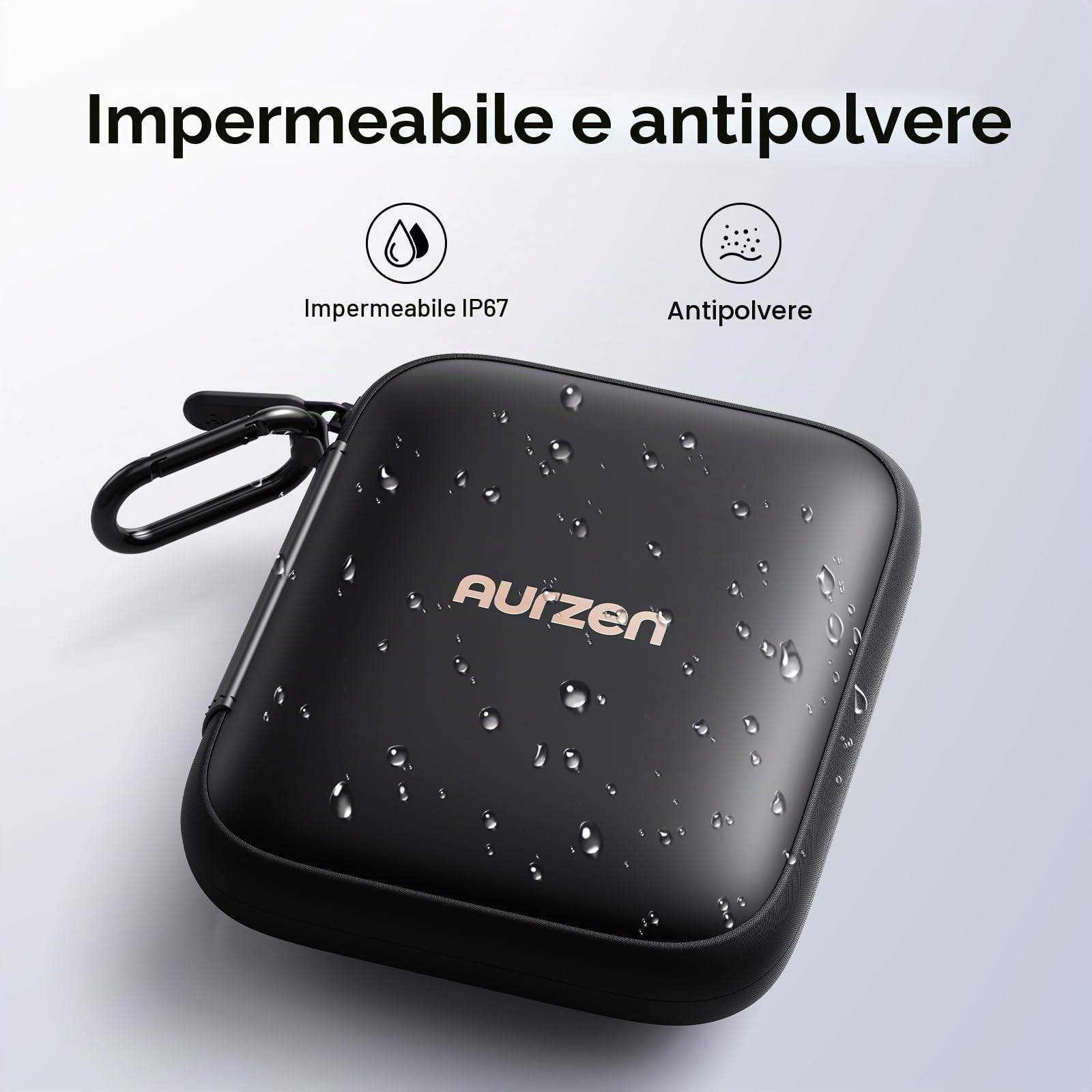 Aurzen Custodia CasePlay per Mini Proiettore ZIP Ultra-Portatile con Cavo di Ricarica USB-C – Impermeabile, Antiurto, Perfetta per Ogni Situazione in Movimento