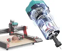 Twotrees Roteador de Madeira 30000RPM para Máquina CNC, Ferramenta de Tupia de Madeira Compacta de 110V 800W para Marcenaria, Aparador Manual Elétrico, Pinças de 1/4’’