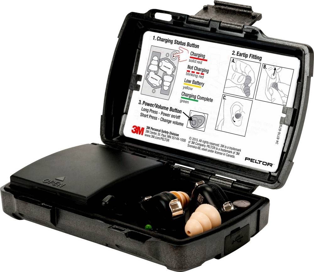3M Peltor TEP-200 EU - Tapones electrónicos de protección auditiva (36 dB, multidireccional, EN 352-2, 1 juego)