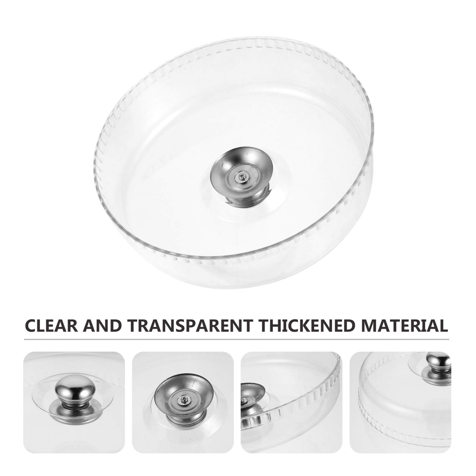 Cabilock Glas Kuchenhaube Transparent - 16x16x12,4cm Kuchenschutz Für Torten & Desserts