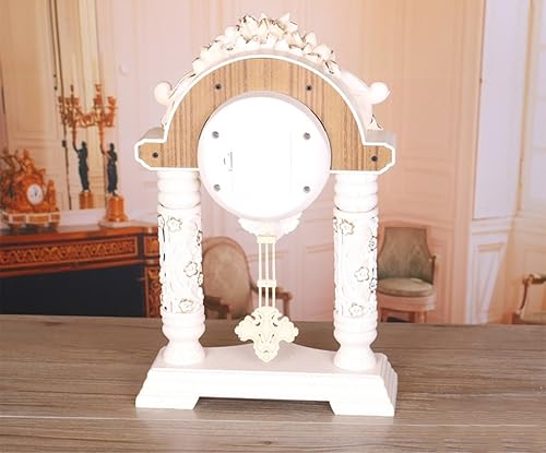 Miniatura 4 de Reloj de cuarzo retro europeo con diseño de mantelmantle ritmo para sala de estar, decoración