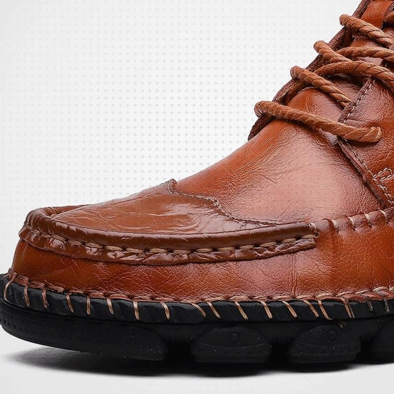 Men's Classic Break Shoes Supple Full-Grain Leather Shoes Dress Shoes Formal Classic Lace-up Oxfords Shoes for Men
