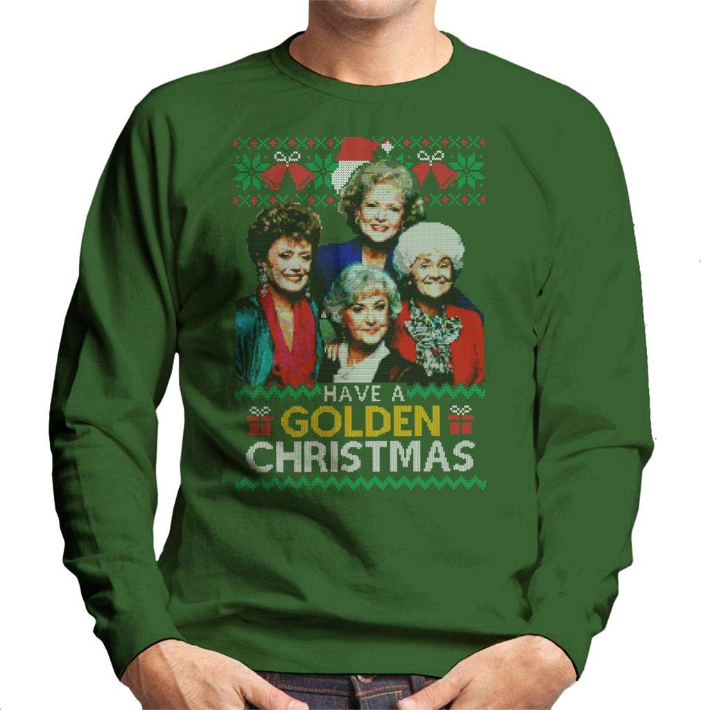 Cloud City 7 Girls Bottle Green Have A Golden Christmas The Golden Men's Sweatshirt