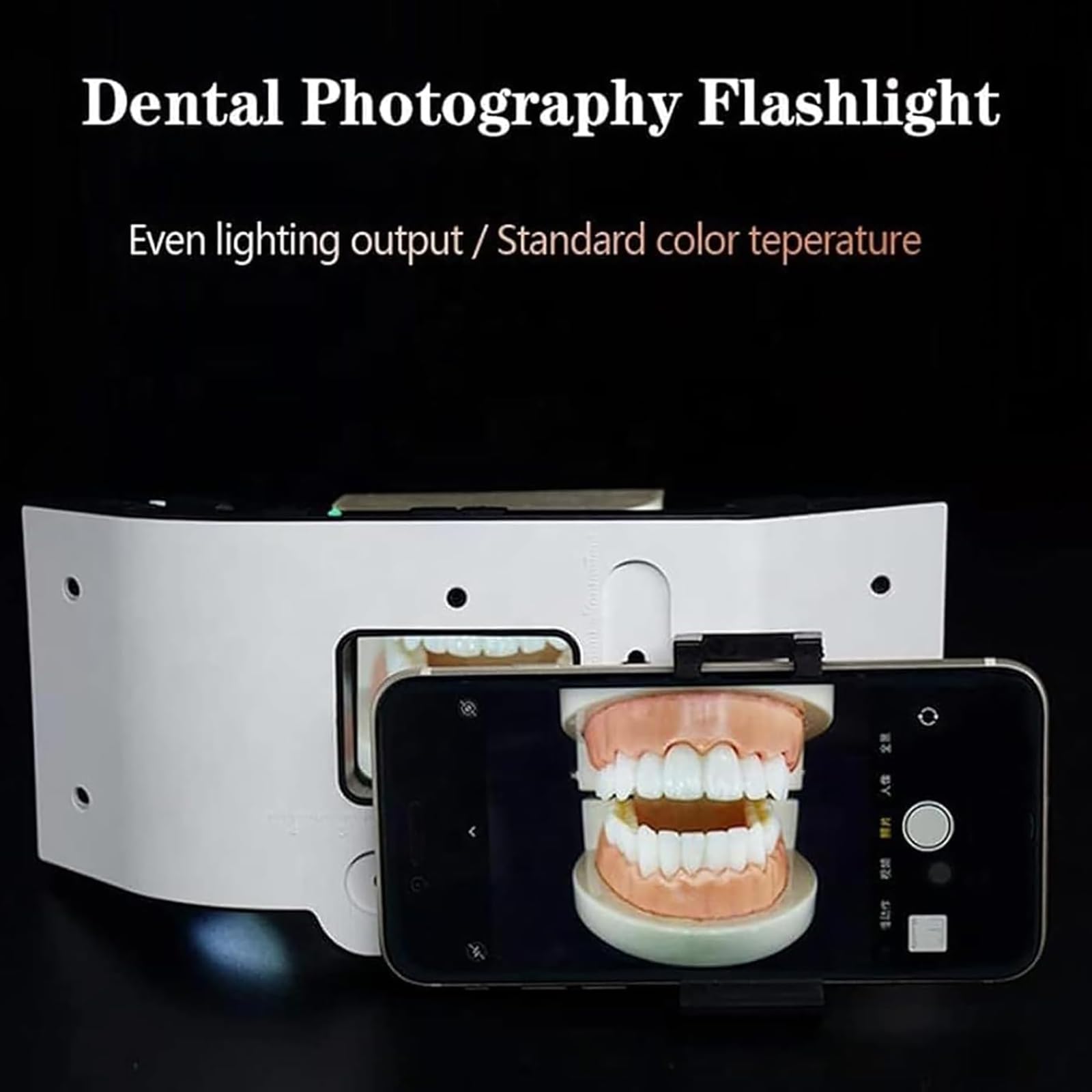 Lámpara De Relleno Dental para Teléfono Móvil, LED De 6000-6500 K, con Soporte, 3 Grupos De Luces con Ajuste Independiente, para Clínicas Y Salones De Belleza En Casa.
