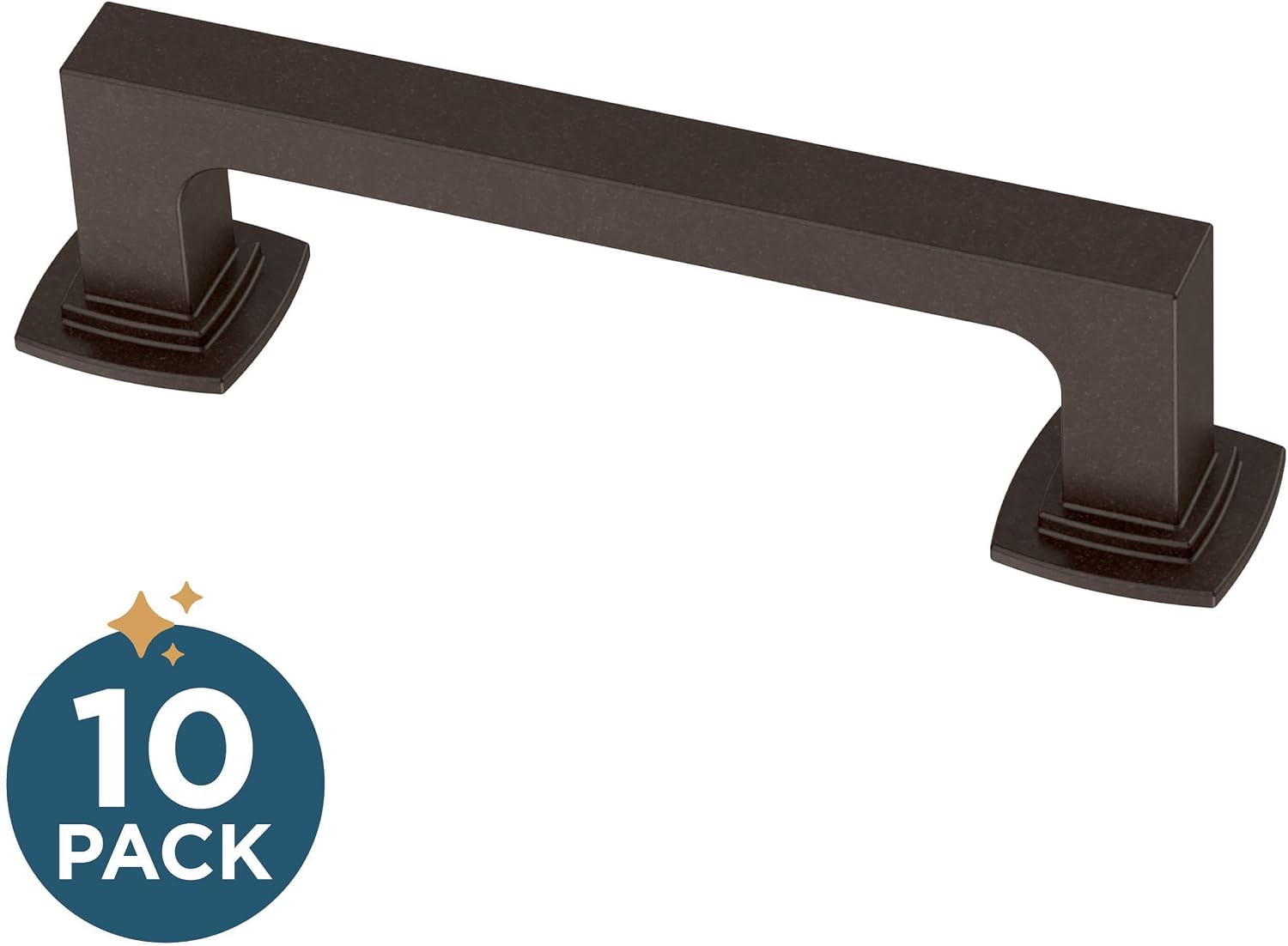 Franklin Brass (10-Pack) – Deep Bronze Cabinet Handles, 3-3/4 Inch Hole Center, Pulls for Drawers, Kitchen Cabinet Door, Dressers | Parow